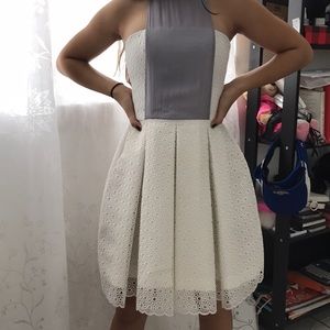 White hand tailored dress.